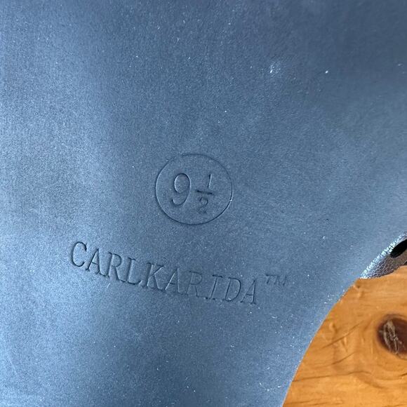 New in box Open Square Toe Black Mules Chunky Block Heel Size 9.5 Ribbon Floral - Picture 7 of 11